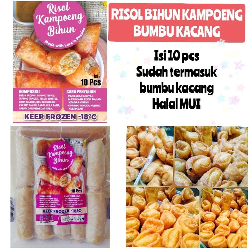 Jual Risol Bihun isi 10 +bumbu kacang frozen | Shopee Indonesia