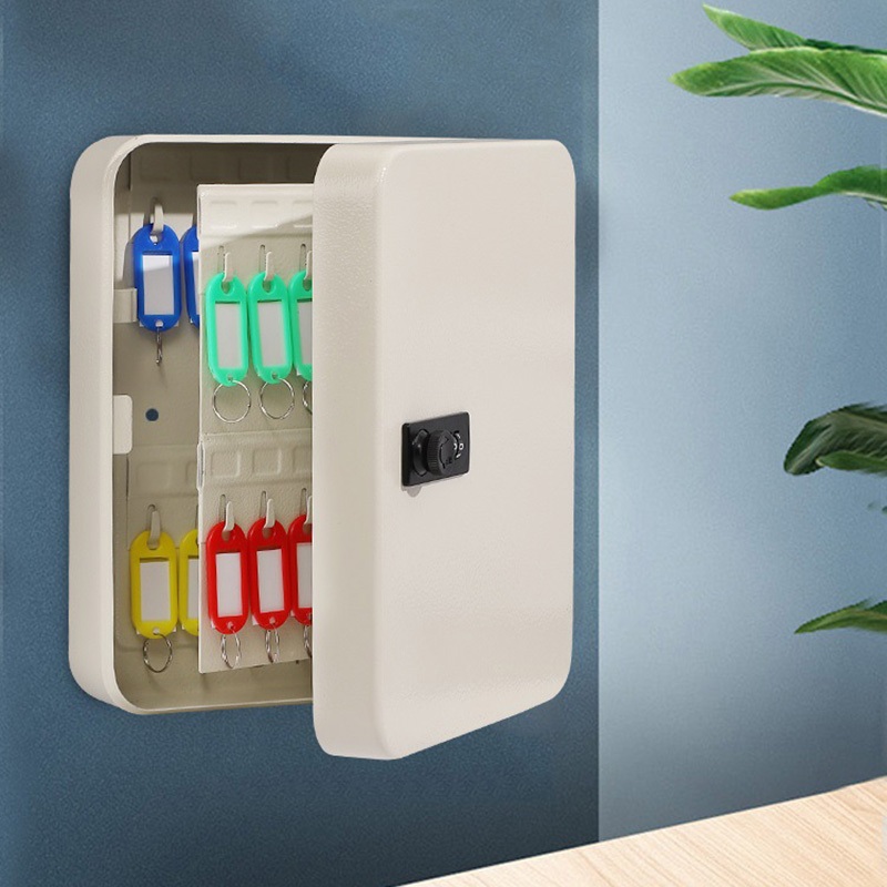 Jual Box Tempat Kunci Kunci Wall Key Box 20 Key Metal Safety Lock Key ...