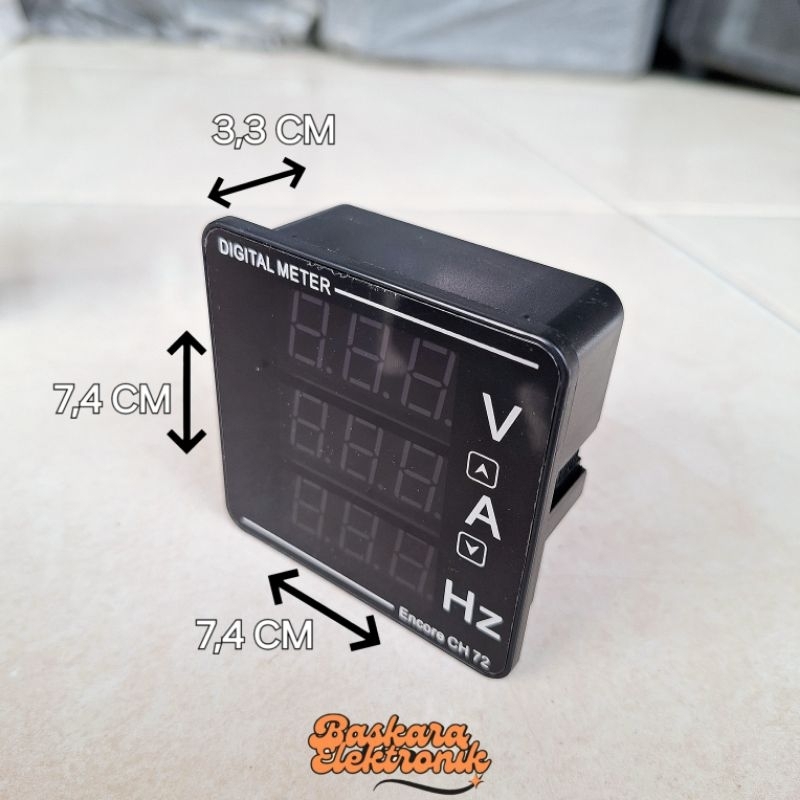 Jual Voltmeter Ampere Meter HZ Meter Digital 500V 120A CH-72 VAHz Panel ...