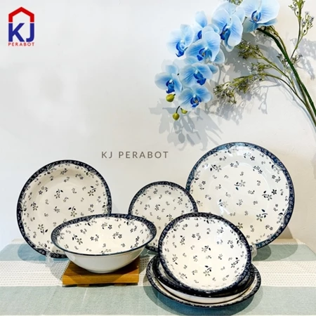 Formia Piring & Mangkok Daffodil Blue