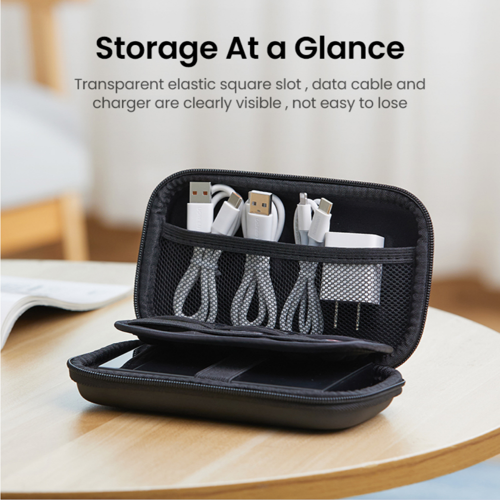 Jual UGREEN Pouch Bag Hardcase Charger Kabel Headset OTG Flashdisk ...