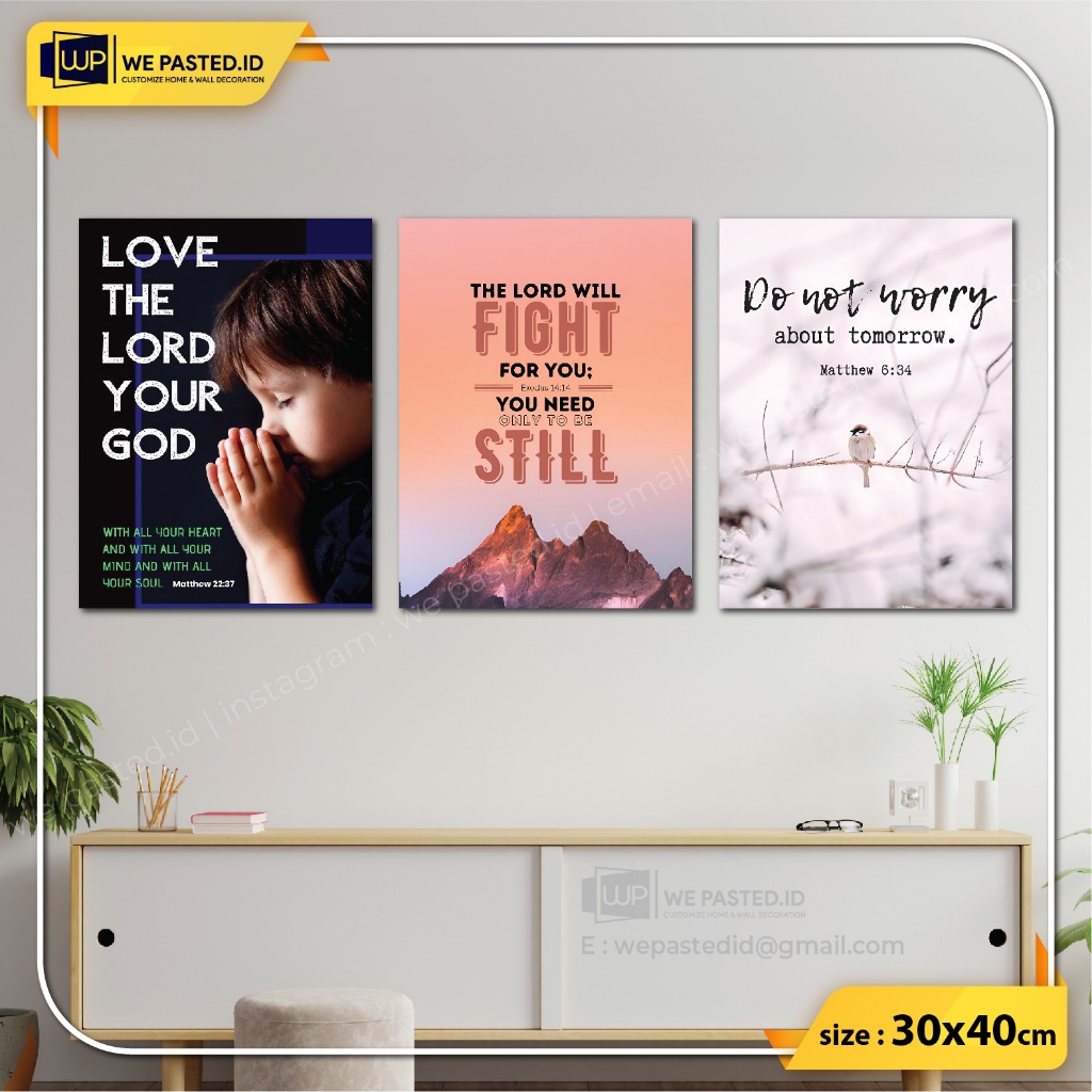 Jual Hiasan Dinding Quotes Rohani IV Aesthetic MDF WP | Shopee Indonesia