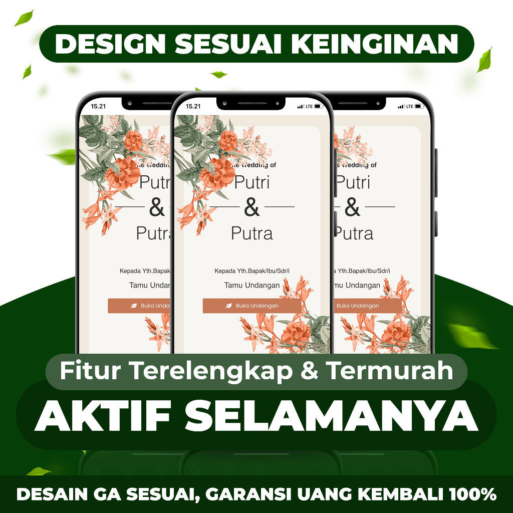 Undangan Digital Website Pernikahan | Masa Aktif Selamanya