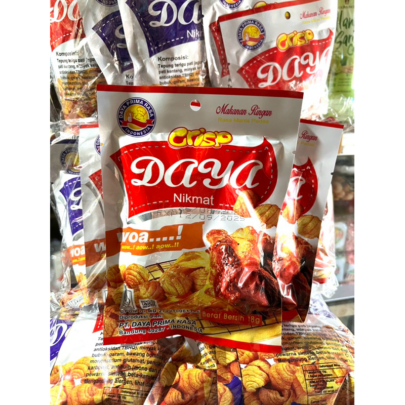 Jual Crisp Daya Snack Siput 1 Pak isi 10 pcs | Shopee Indonesia