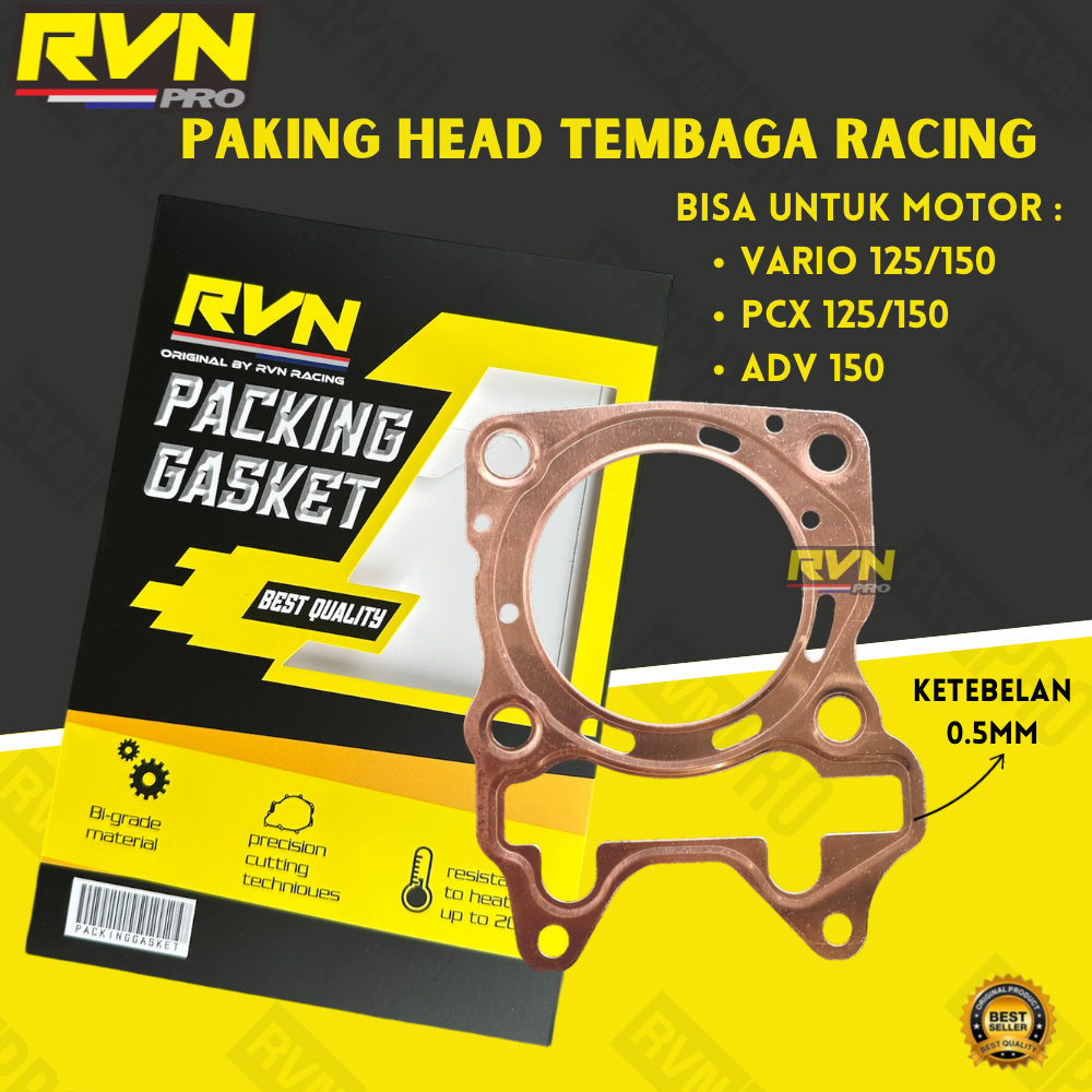 Jual PERPAK GASKET PAKING PACKING BLOK HEAD TEMBAGA VARIO 125 150 PCX ...