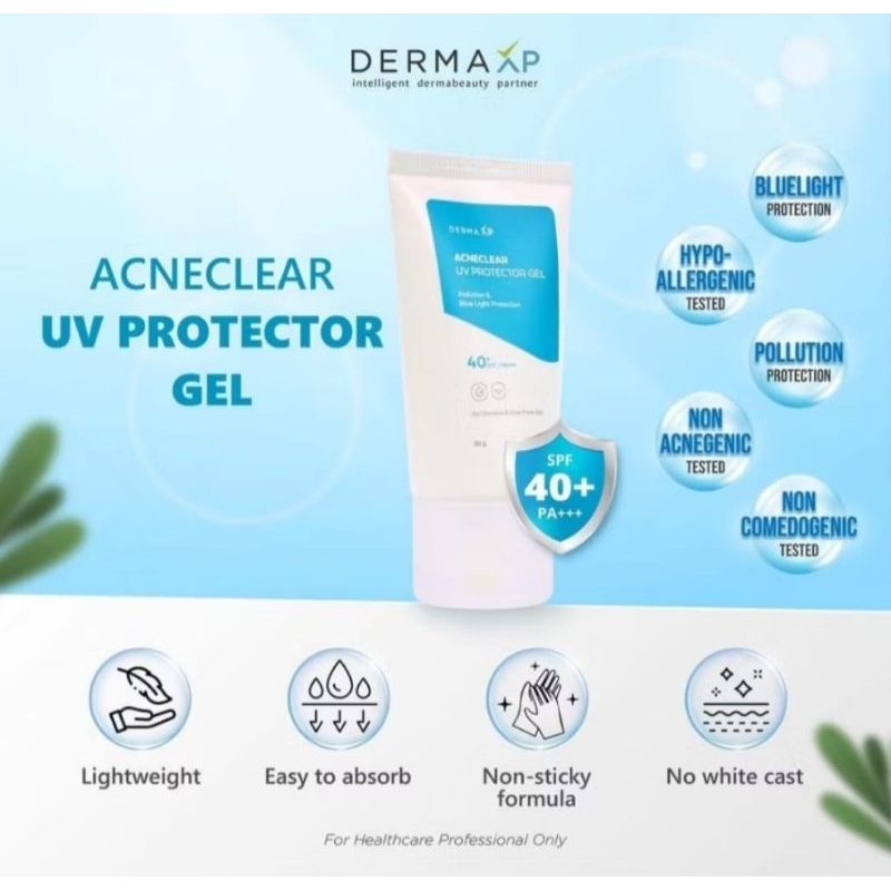 Jual Derma XP Acneclear UV Protector Gel SPF 40+ PA+++ for sensitive ...