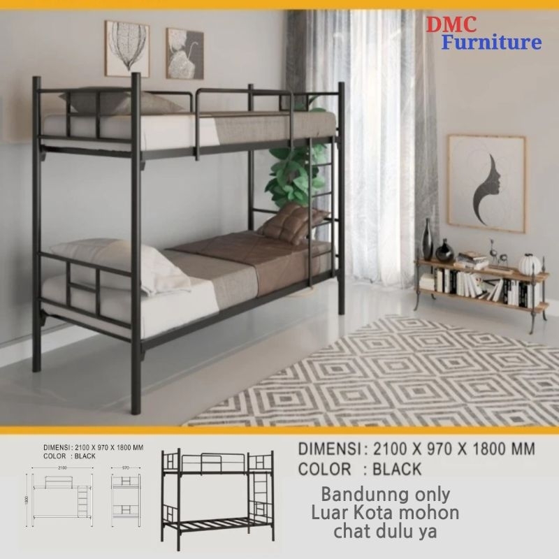 Jual Bunkbed Ranjang Besi Susun 90x200 Ranjang Besi Tingkat Ranjang