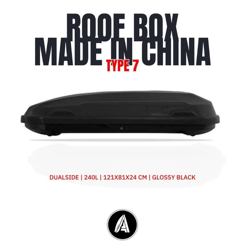 Jual Roof Box Type 7 PRO Made in China (impor) Black Glossy/White ...