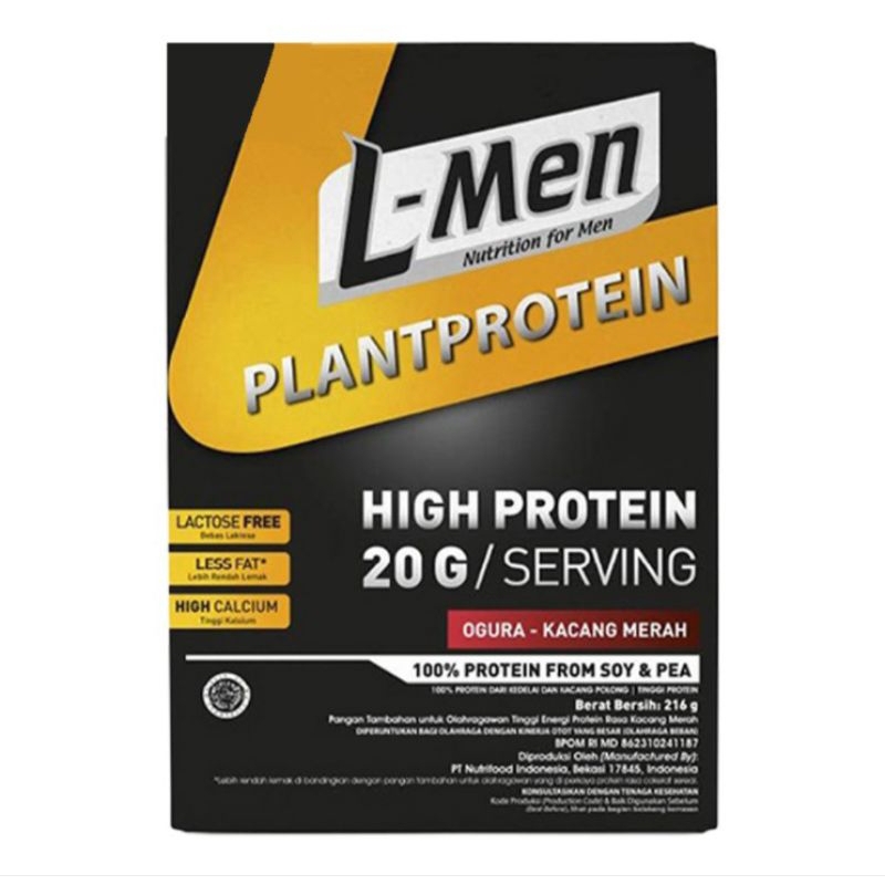 Jual L-Men Plant Protein Protein Tinggi Rasa Ogura Kacang Merah 216 g ...