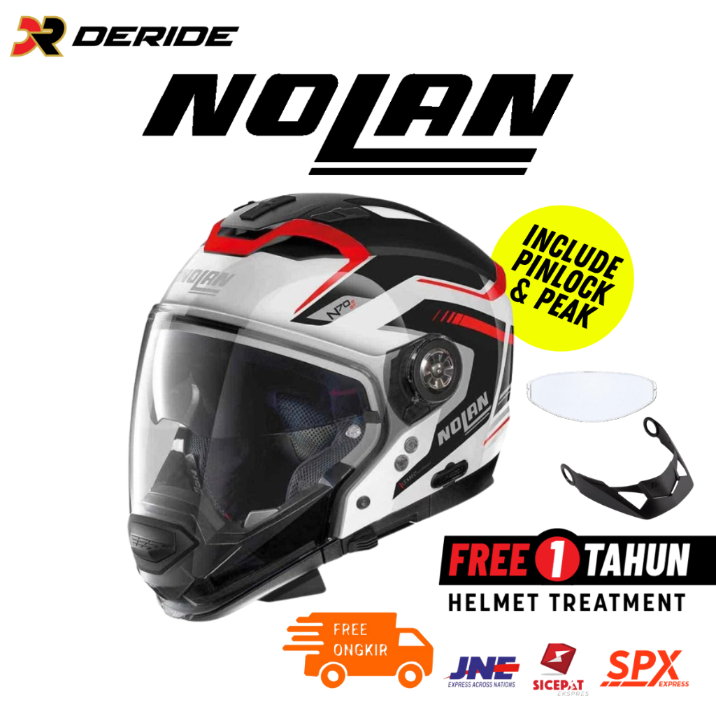 harga nolan helmet indonesia Jual Nolan N70.2 GT 06 Switchback 060 Flat Black Helm Modular Crossover SNI  Original N70 2 N702 GT