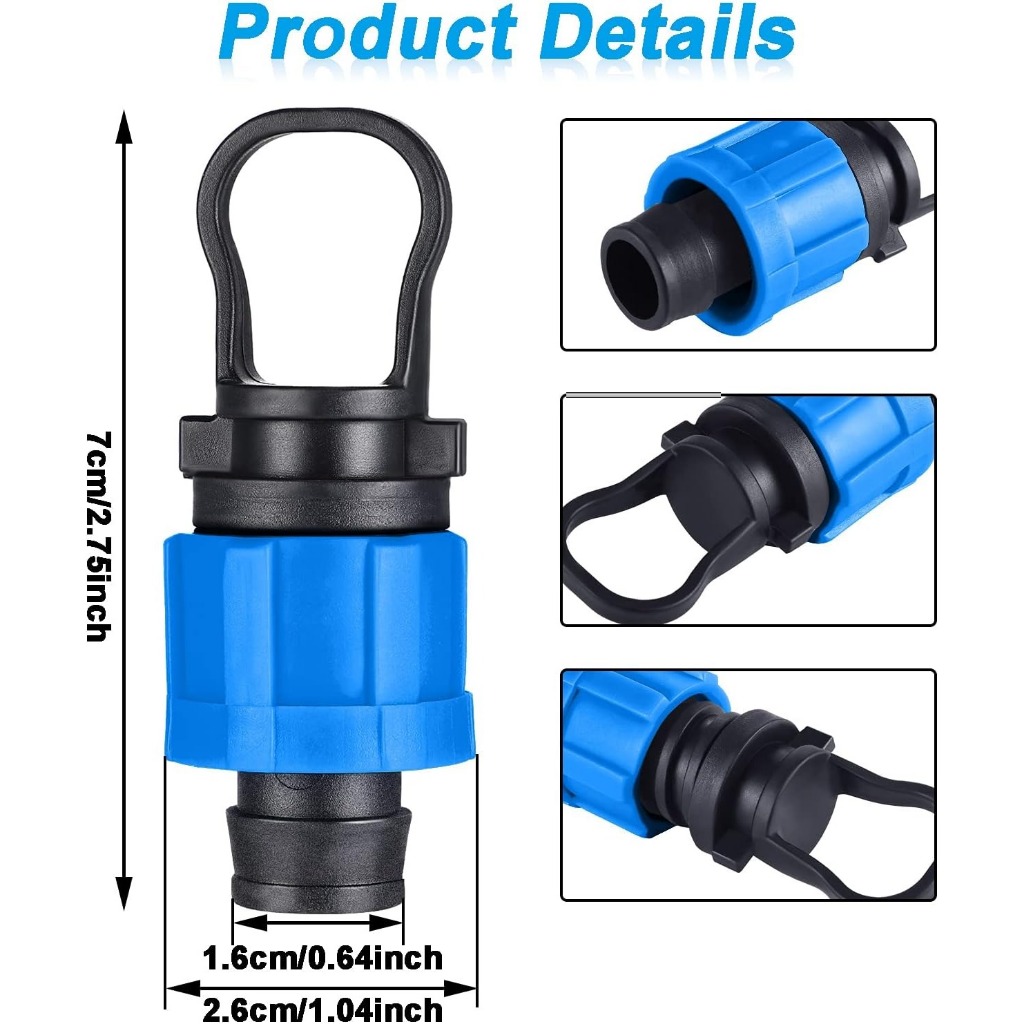 Jual End Plug Selang Drip 16 mm Tipe Lock Konektor Sambungan Driptape ...