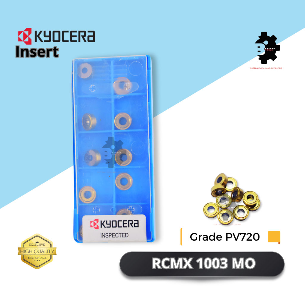 Jual Insert RCMX 1003 MO Grade PV720 - Merk KYOCERA-Pahat Bubut-Baru ...