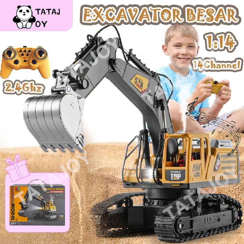 Jual Tatajoy 1:14 Mainan Excavator Remote Control Besar 14Channel ...