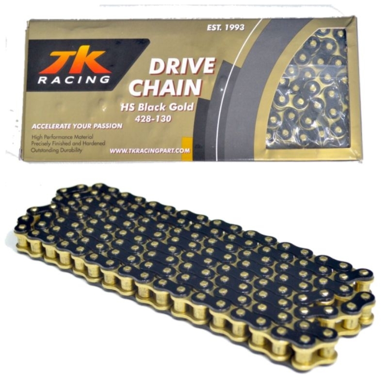 Jual TK Racing Rantai 428 130 140 HS Kualitas Premium Black Gold Kuat ...