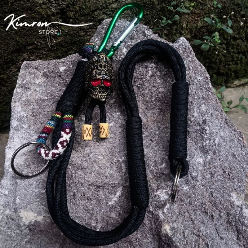 Jual Tali Dompet Pria Keren Paracord Charm Skull Apache Bandul ...