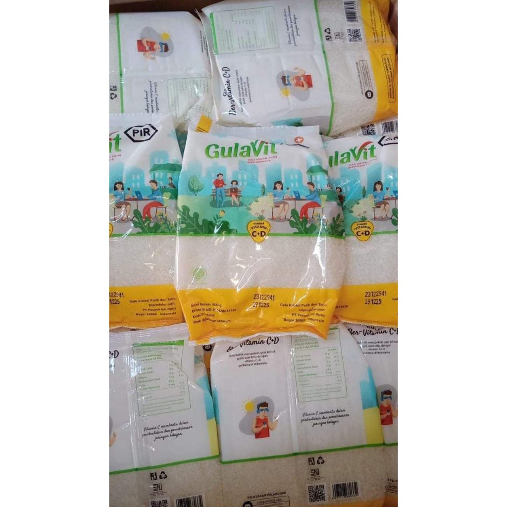 Jual Gula pasir Gulavit vitamin A & C+D 1 KG / GULA PASIR SERIBU