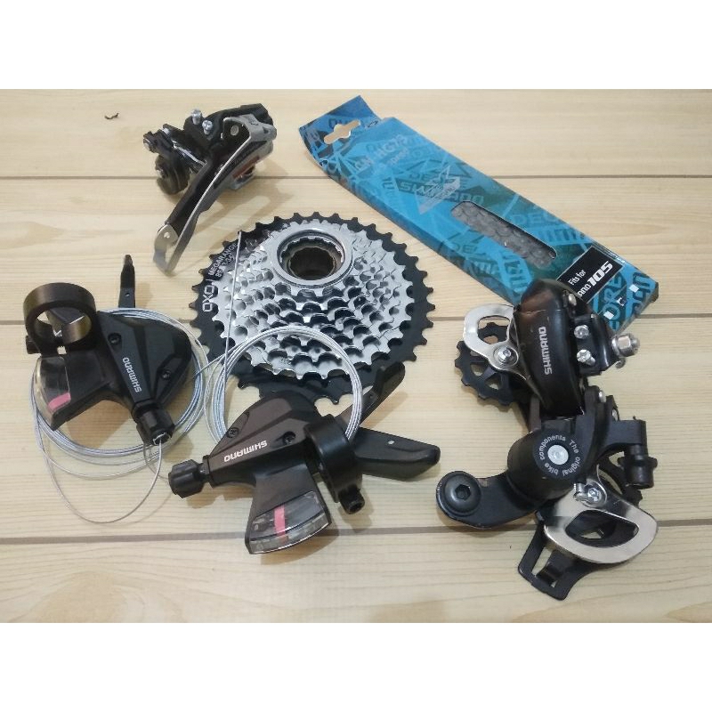 Jual Mini Groupset Shimano 7 8 9 Speed Altus Acera Alivio Untuk Sepeda Lipat MTB Minion Shopee Indonesia