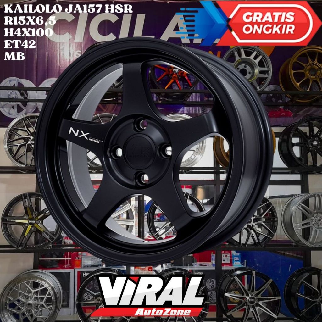 Jual Velg Mobil Ring 15 HSR KAILOLO R15 LEBAR 6,5 LOBANG BAUT 4 ET42 ...