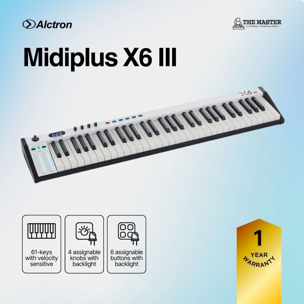 MIDIPLUS AK490+ USB MIDI Keyboard Controller With 49 Piano Style Keys
