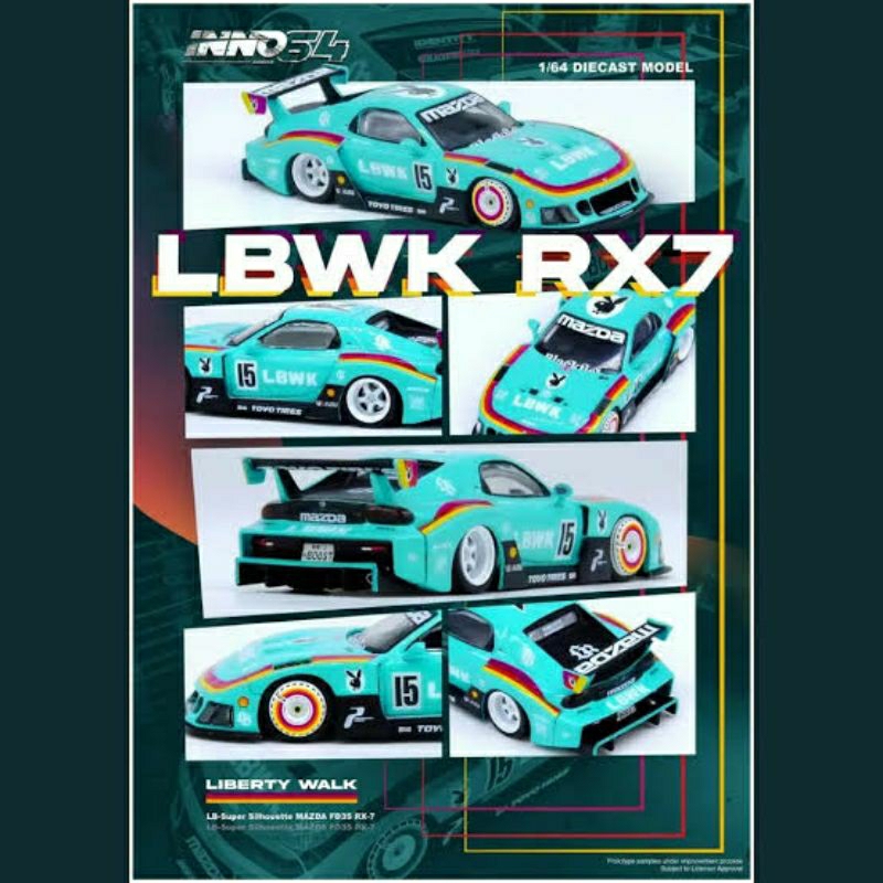 Jual Diecast Inno64 LBWK Mazda RX7 RX 7 FD3S LB Super Silhouette Segel ...