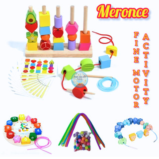 Jual Mainan edukasi ronce hewan/ buah/ huruf/ angka - mainan terapi ...