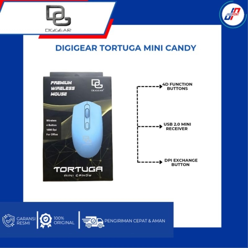 Jual MOUSE DIGIGEAR WIRELESS TORTUGA MINI CANDY | Shopee Indonesia