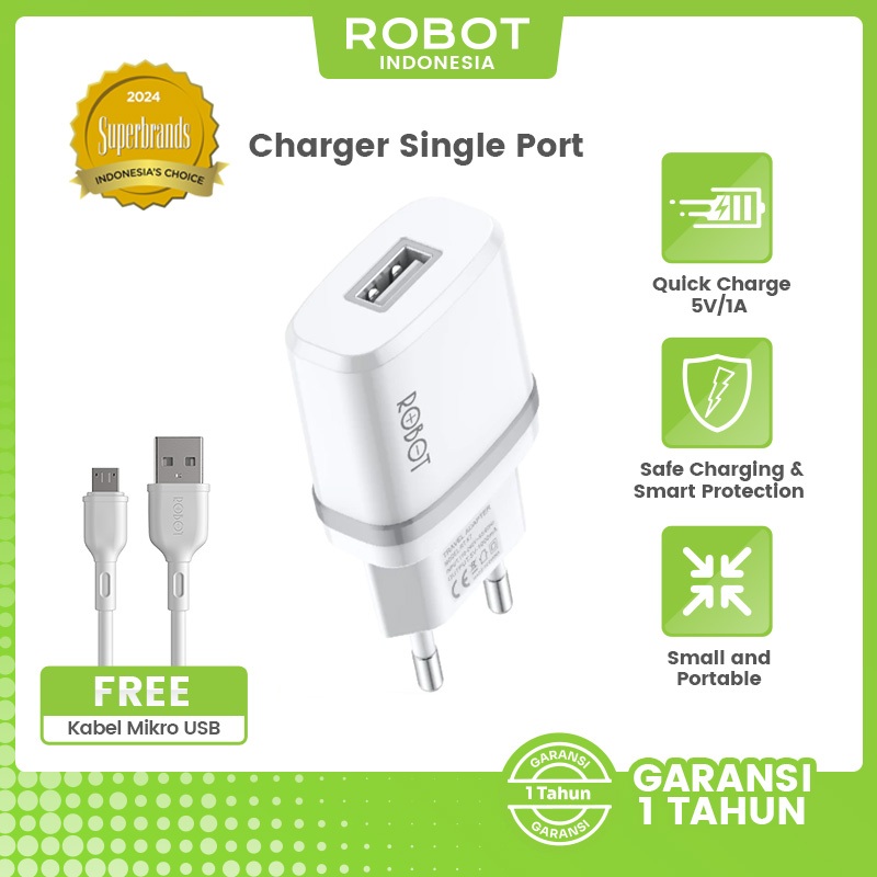 Jual ROBOT Charger RT-K7 Charger Quick Charging Single Port USB A ...