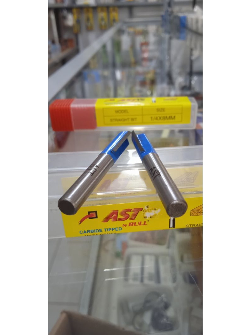 Jual Mata Profil kayu STRAIGHT BIT AST 1/4x8mm/Mata Trimmer Router ...