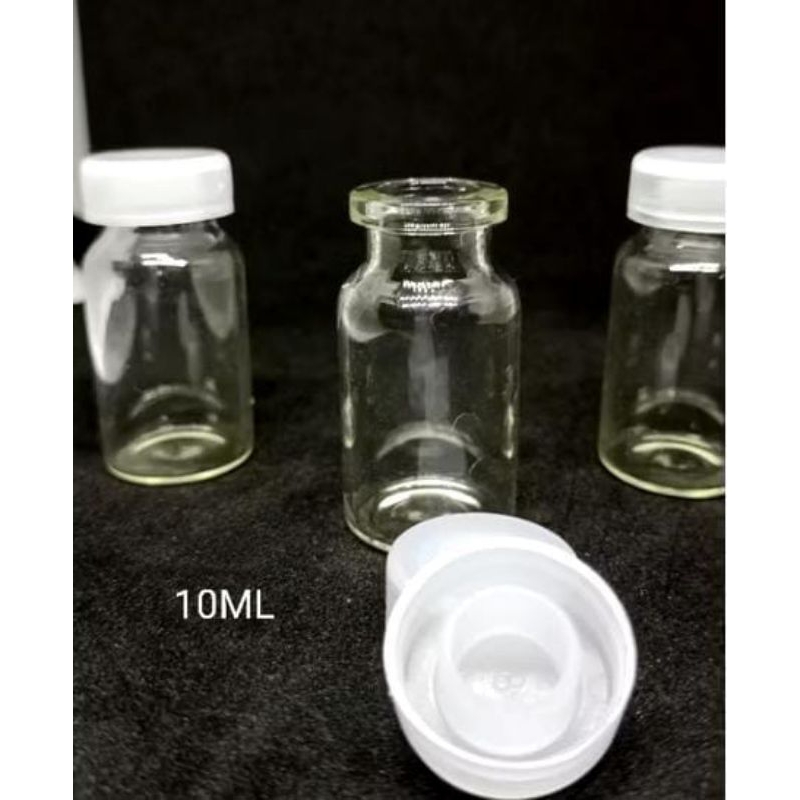 Jual BOTOL VIAL 10ML |BOTOL VIAL 10ML TUTUP PLASTIK | 100PCS | Shopee ...