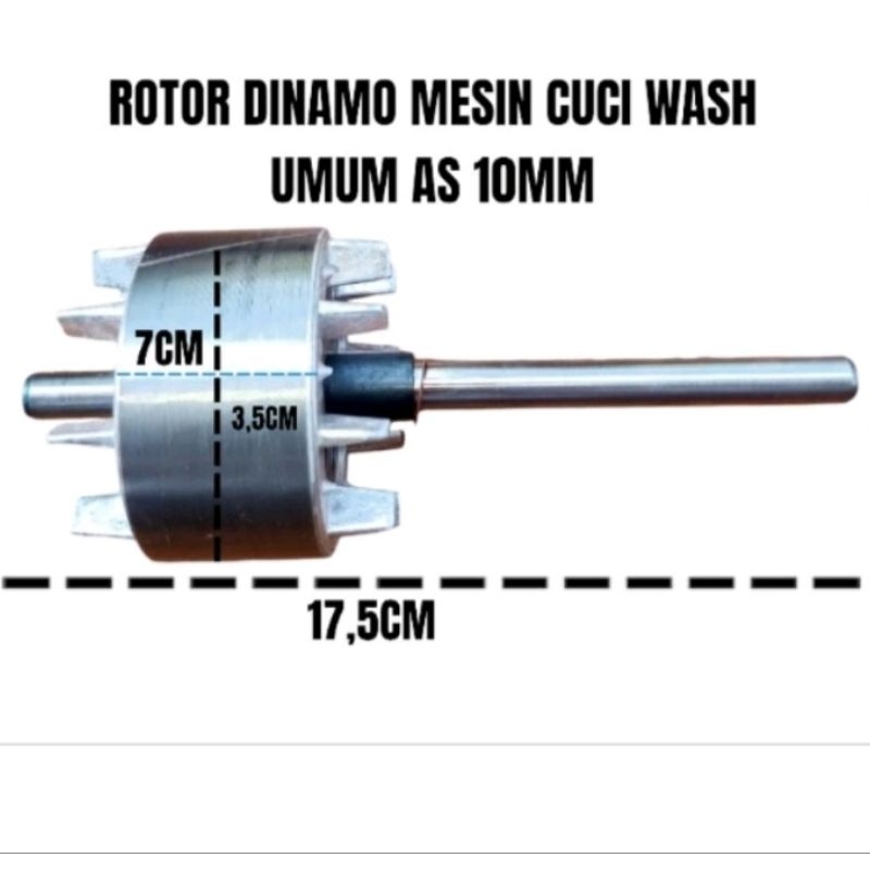 Jual Rotor dinamo mesin cuci wash buat merek Sharp As 10 mm | Shopee ...