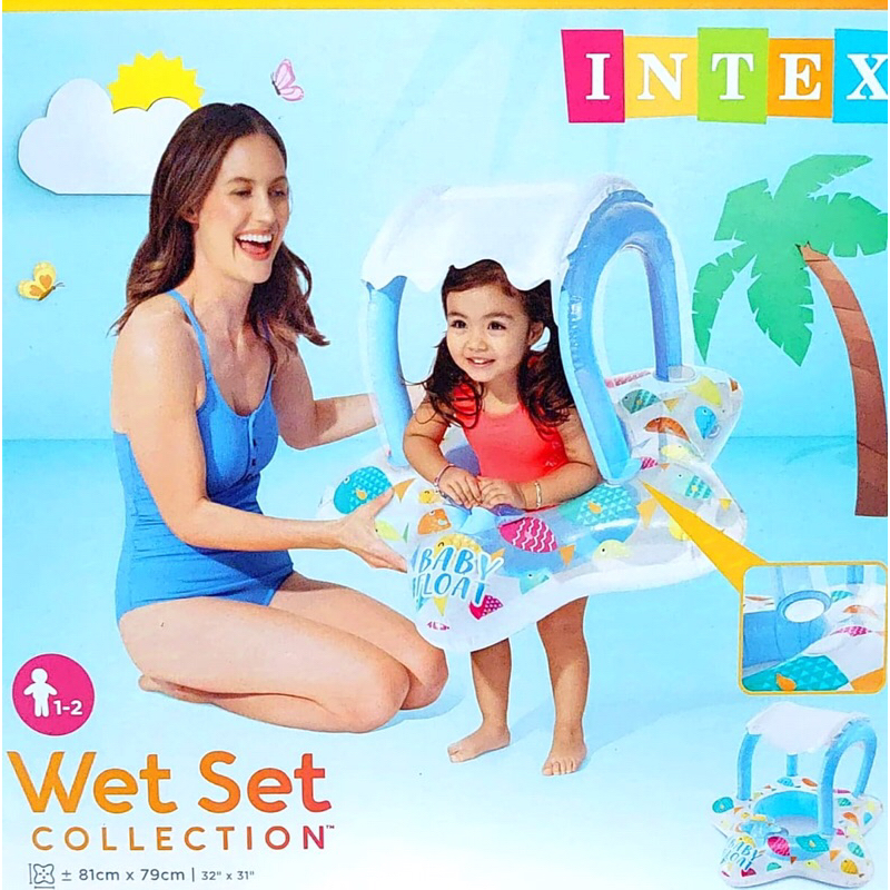 Jual Ban Renang Pelampung Bayi dengan Kanopi Pelindung Sinar Matahari ...