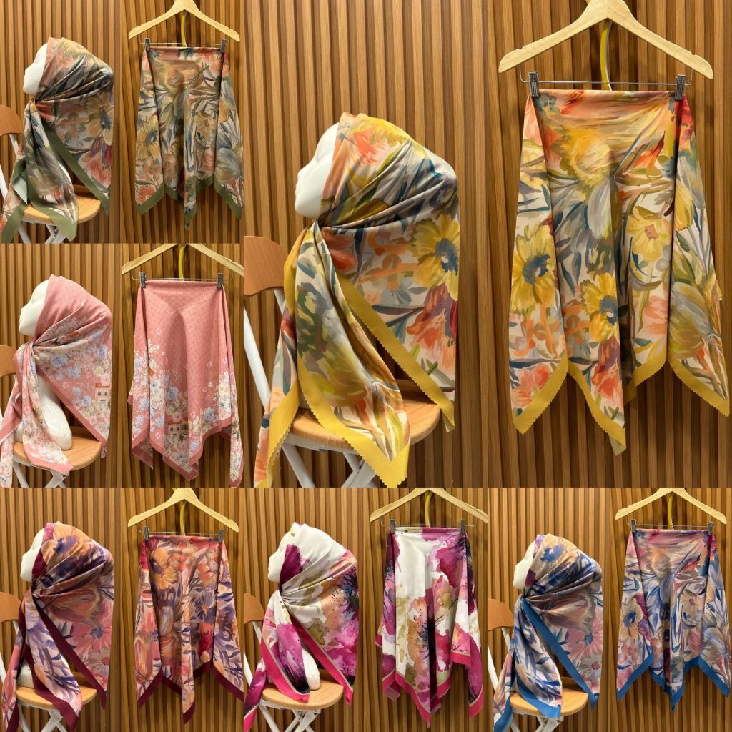 Hijab voal denay motif baru FH terlaris