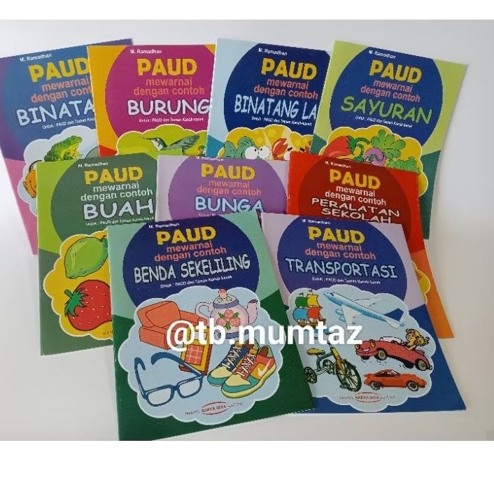 Jual Buku Mewarnai PAUD TK Aneka Tema Menarik / Coloring Book | Shopee