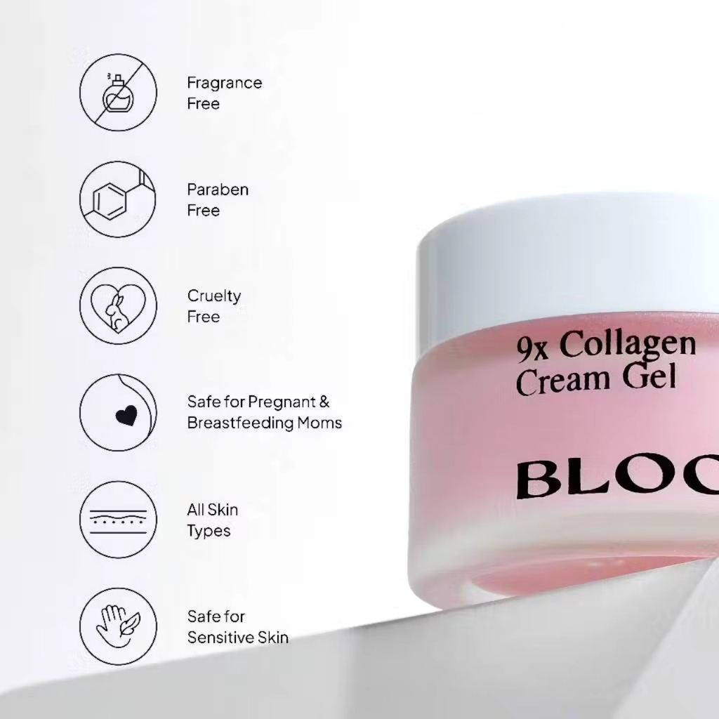 Jual Bloomka 9X Collagen Cream Gel Hydrating Moisturizer Anti Aging ...