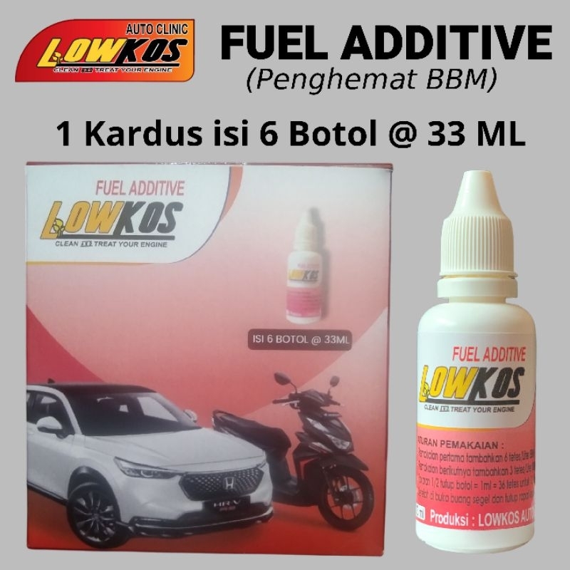 Jual LOWKOS Fuel Additive 33ml | Penghemat BBM Motor & Mobil | Cairan ...