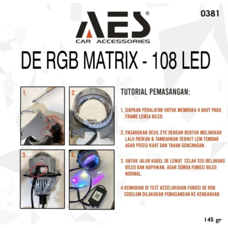 Jual Lampu Demon Eyes AES Devil Eye RGB Matrix 360 108 LED AES Welcome ...