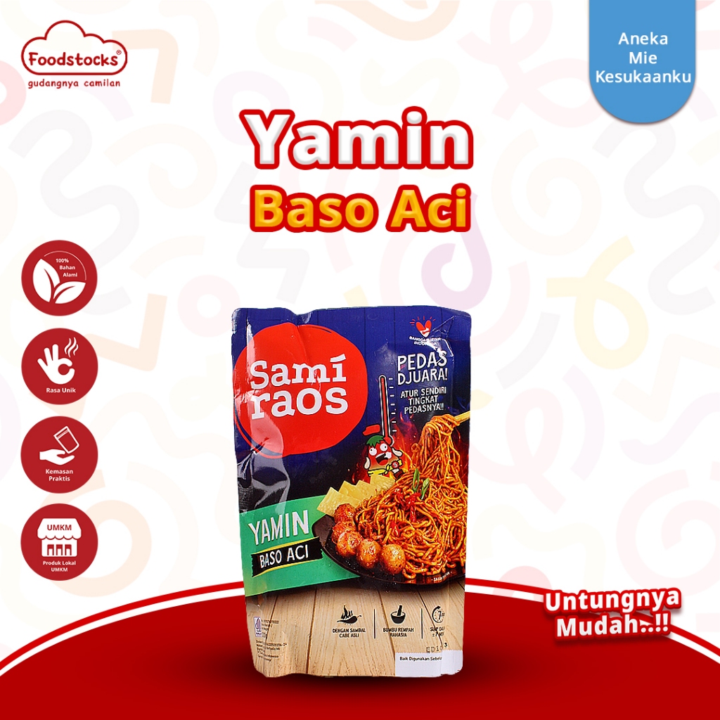 Jual Sami Raos - Mie Yamin Baso Aci Pedas Gurih | Shopee Indonesia