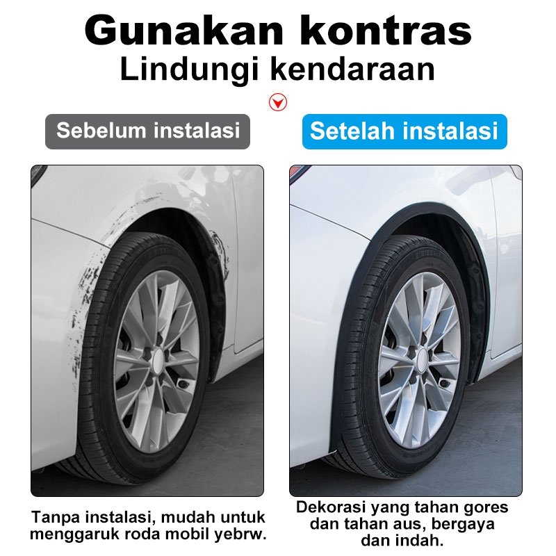 Jual SEAMETAL Karet Fender Mobil Strip Anti-tabrakan Alis Roda Mobil ...
