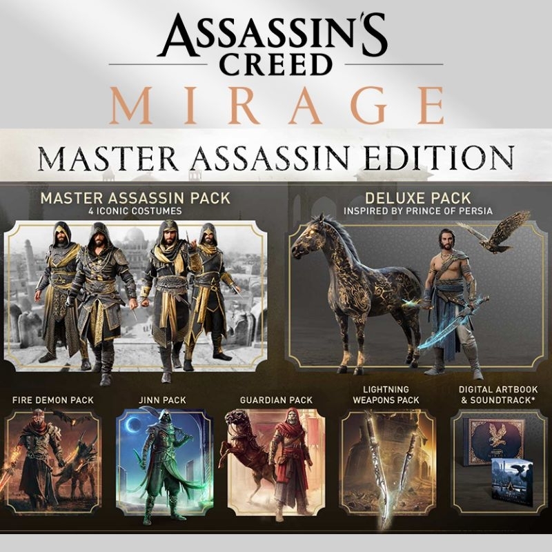 Jual ASSASSINS CREED MIRAGE MASTER ASSASSIN EDITION + ALL DLC + BONUS ...