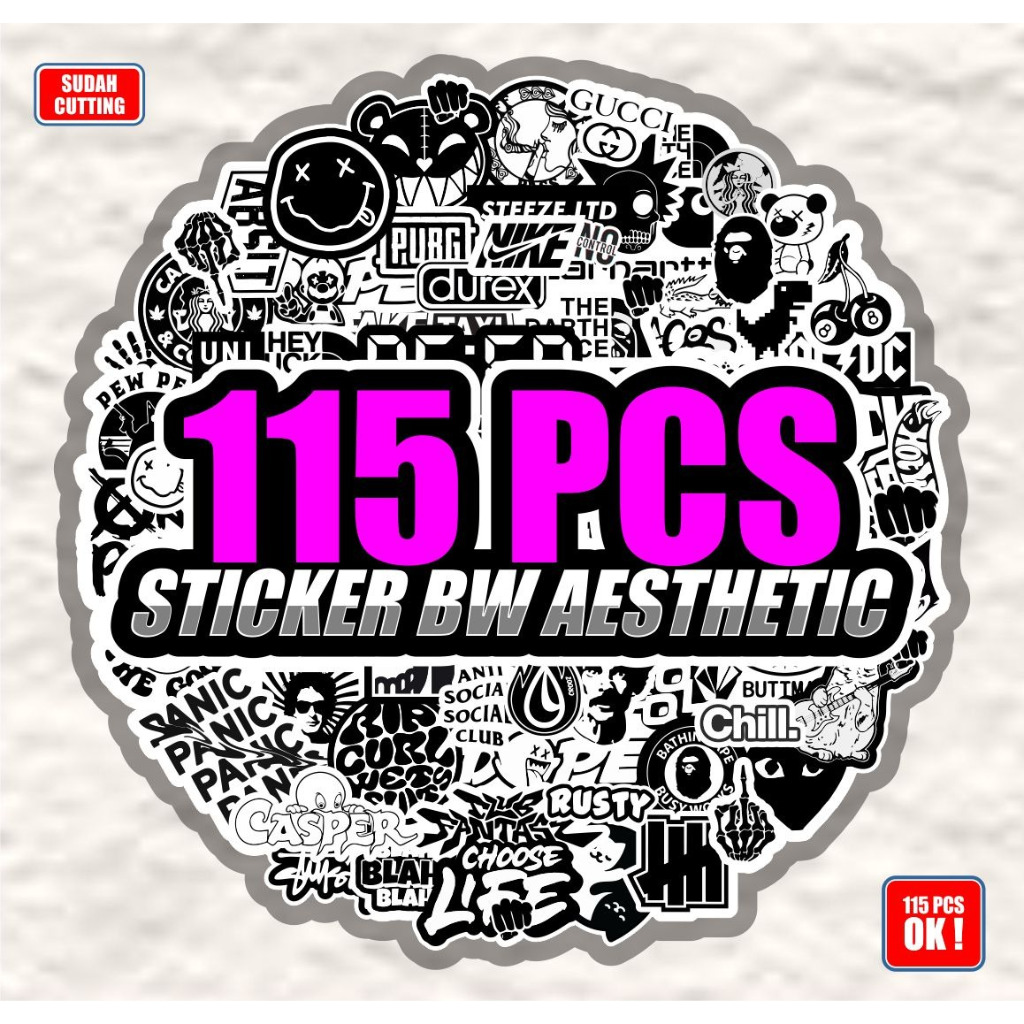 Jual Stiker pack hypebeast sticker aesthetic vynil isi 115pcs variasi ...
