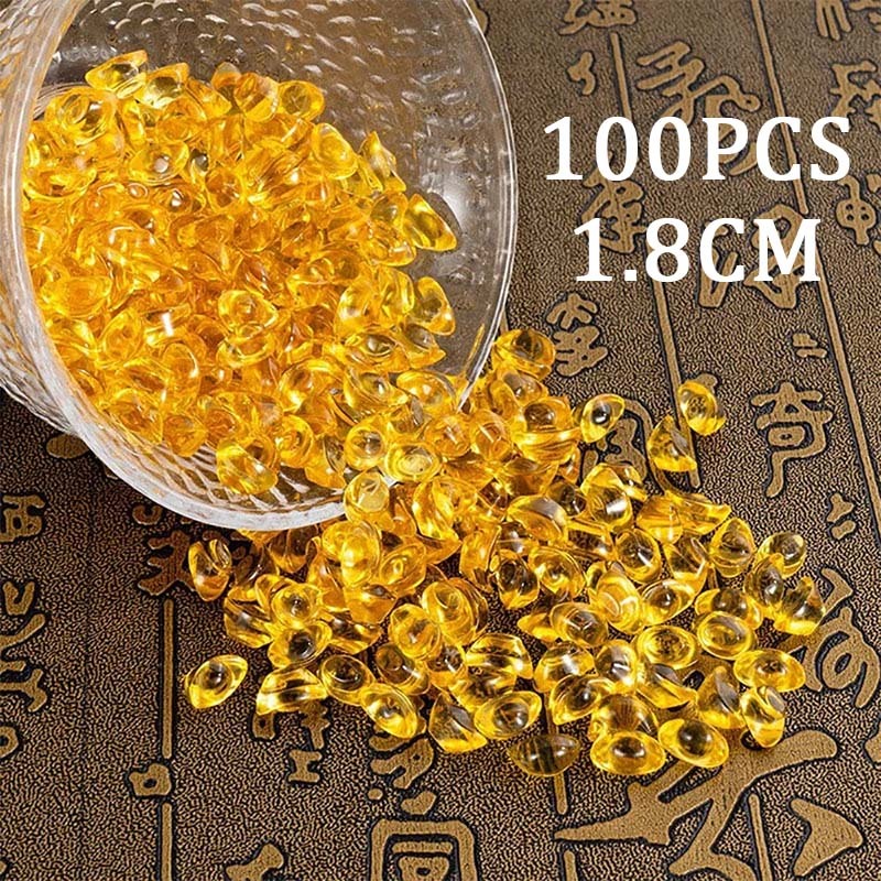 Jual 100 Pcs Batu Kristal Yuan Bao Lucky Yuan Pao Yen Pao Mini Dekorasi ...