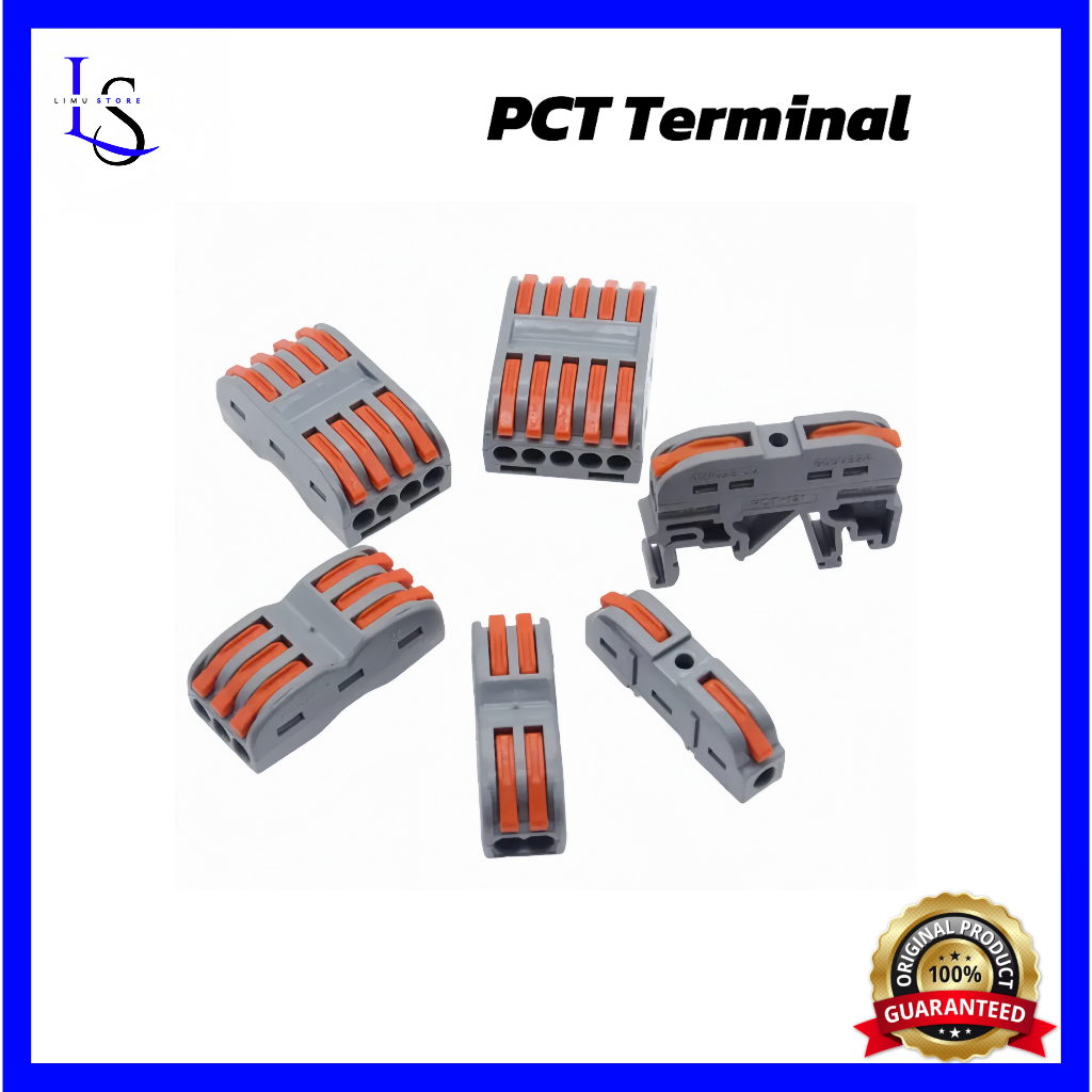 Jual Konektor Kabel PCT 221/222/223/224/225 Pin Terminal Wago ...