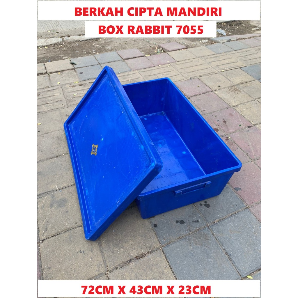 Jual BOX RABBIT PLASTIK CONTAINER 7055 SUDAH PLUS TUTUP RAPAT RABBIT ...