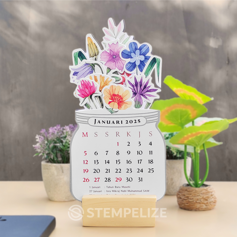 Jual Calendar Bloomy Flowers 2025 / Kalender Aesthetic 2025 | Shopee