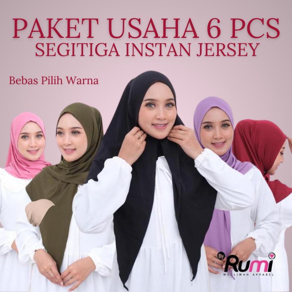 Jual RUMI - 100RB DAPAT 6 PCS SALMA Jilbab Segitiga Instan Jersey Hijab ...