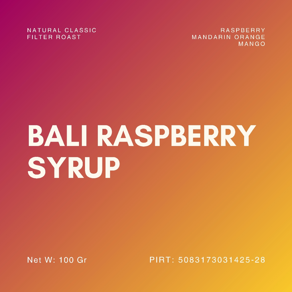Jual Bali Raspberry Syrup (Kopi Bali Arabika Specialty) 100Gr Roasted ...