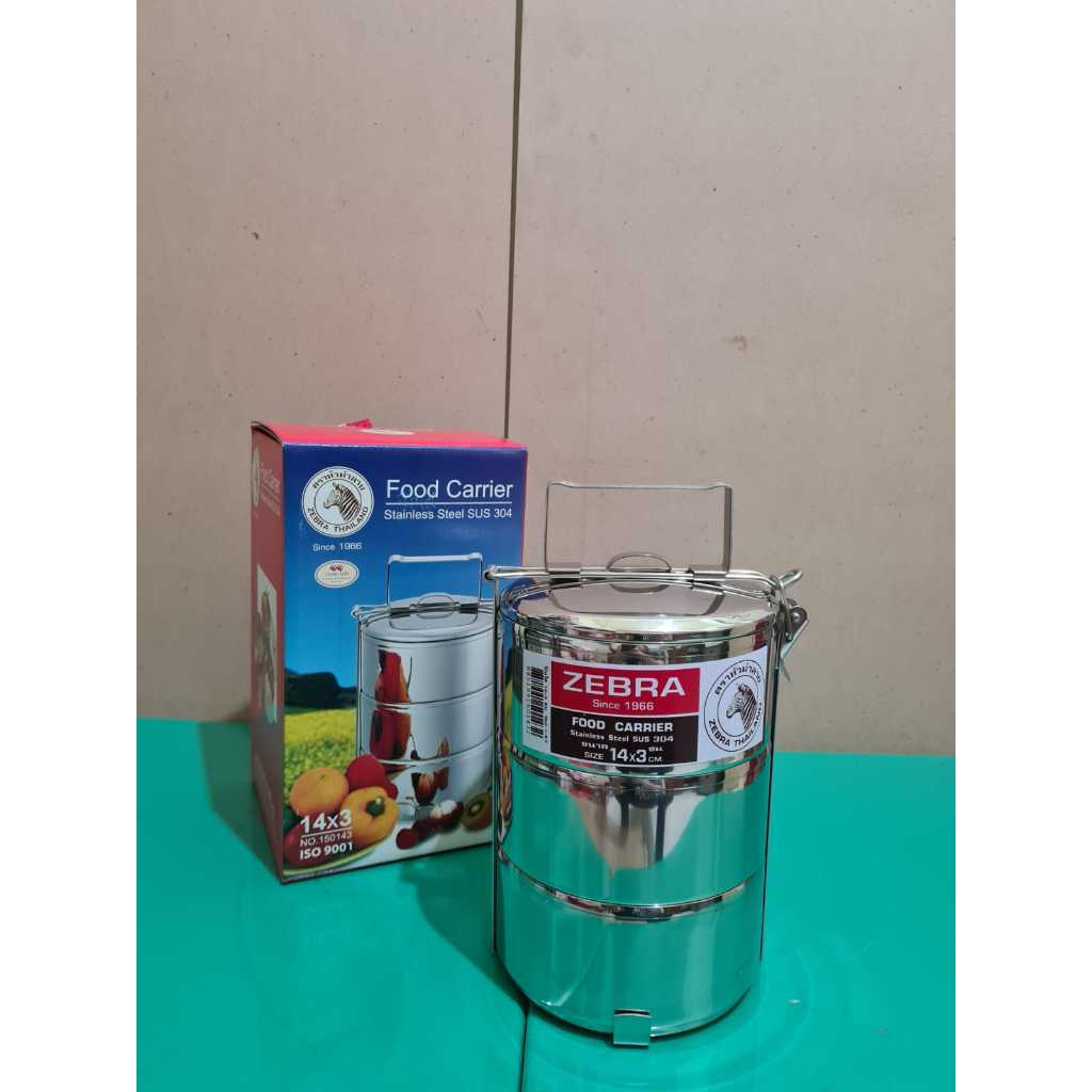 Jual ZEBRA Food Carrier 14 x 3 ( 150143 ) / Rantang 3 Susun Food ...