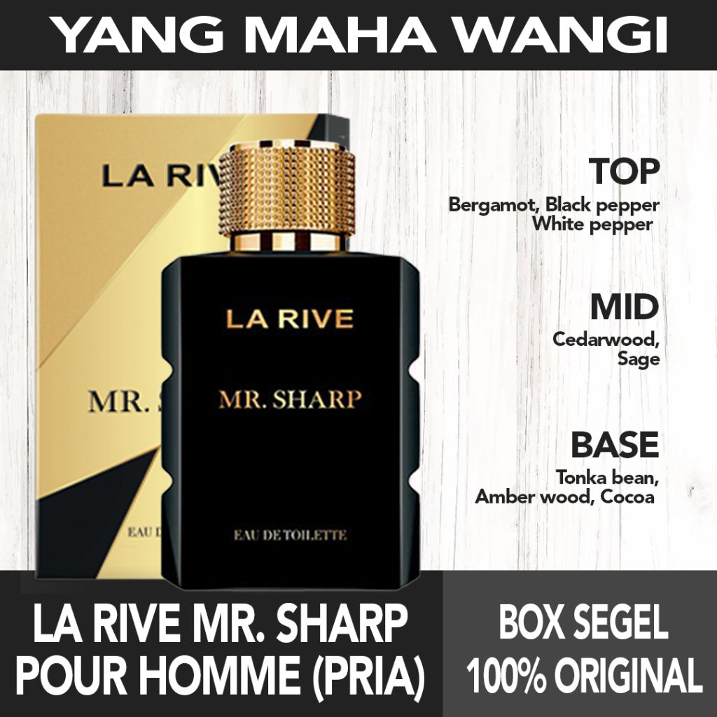 Jual PARFUM ORIGINAL LA RIVE MR SHARP FOR MAN EDP 100 ML (BOX SEGEL ...