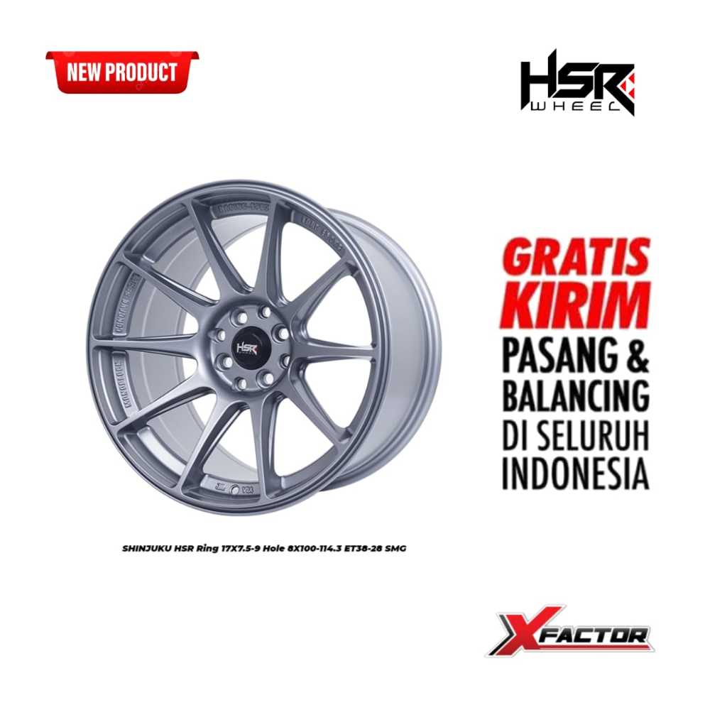 Jual VELG HSR RING 17 HSR SHINJUKU R17X7,5/9 H 4X100 - 4X114,3 ET 38 ...