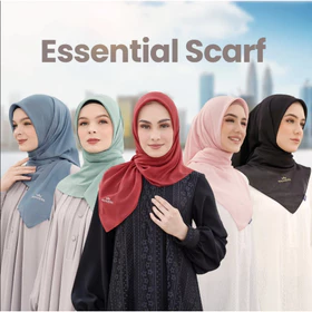 MANDJHA Basic Premium Scarf Hijab Polos Voal By IVAN GUNAWAN Hijab Segi Empat Voal Premium